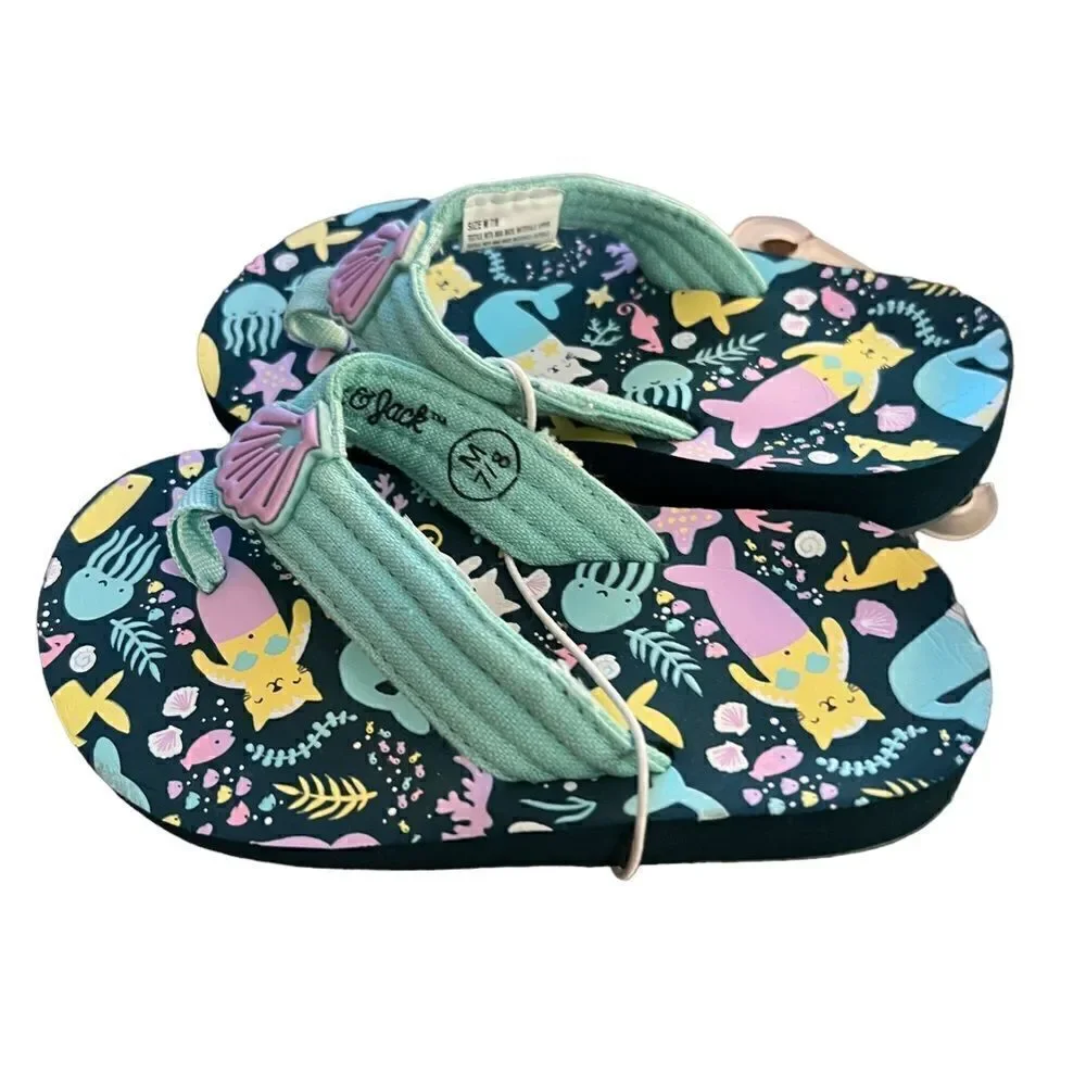 ‎Cat & Jack girl’s NWT flip flops